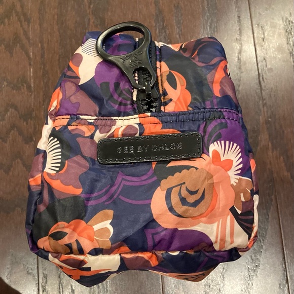 NWOT See by Chloe Floral Print Makeup Pouch - Multicolor 7x7x6 - Picture 1 of 5